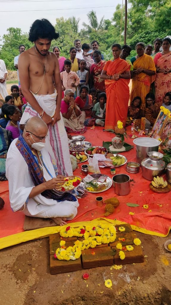 Bhoomi Pooja for Krishnan Kovil At Meyyur Namadwaar