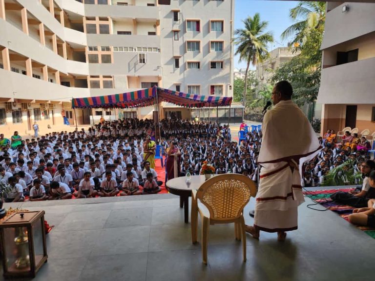 Sri Swamiji's Visit to Devi Academy School - Namadwaar